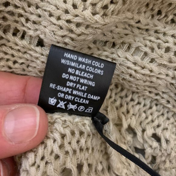 Love Stitch Vest Knit Long Fringe Lagenlook - Picture 7 of 7